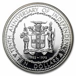 1972 Jamaica Silver $10 10th Anniversary of Independence Proof