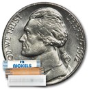 1972 Jefferson Nickel 40-Coin Roll BU
