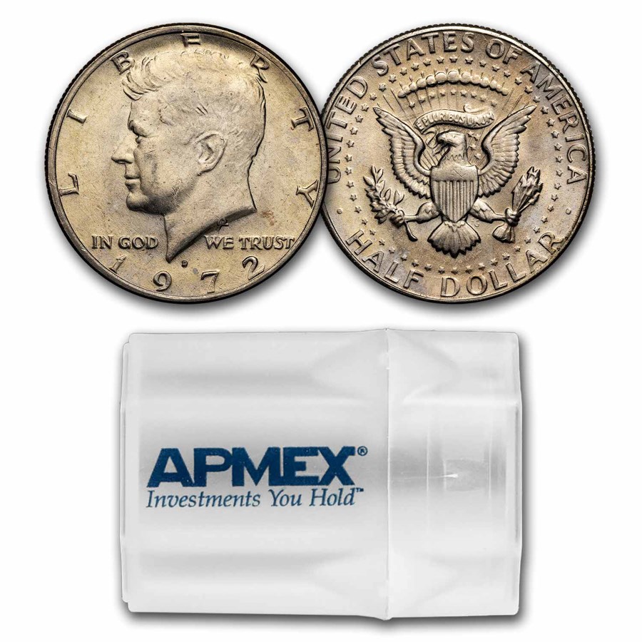 1972 Kennedy Half Dollar 20-Coin Roll BU