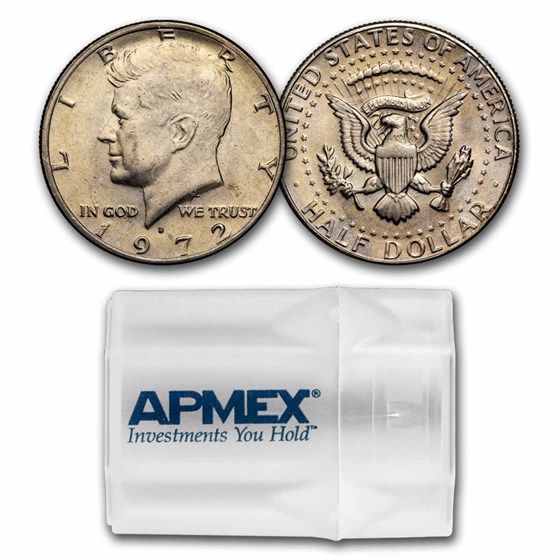 1972 Kennedy Half Dollar 20-Coin Roll BU 1972 Kennedy Half Dollar 20-Coin Roll BU