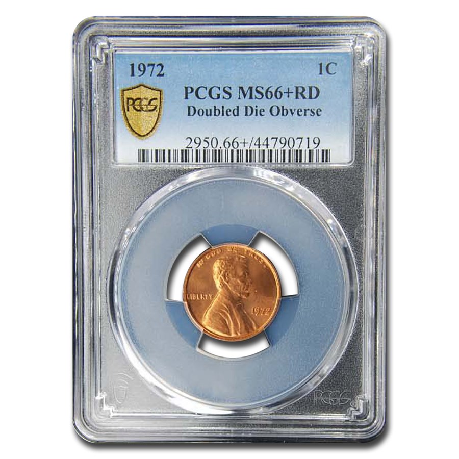 1972 Lincoln Cent Double Die Obverse MS-66+ PCGS (Red)