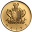 1972 Malta Gold 50 Pounds Neptune BU