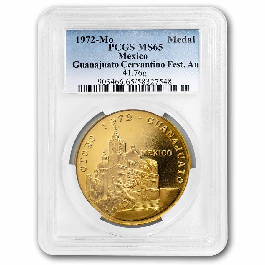 1972 Mo Mexico Gold Medal Cervantino Festival MS-65 PCGS