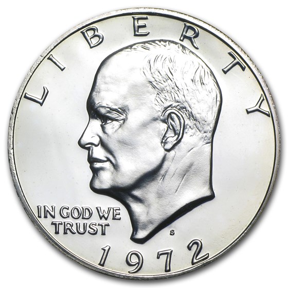 1972-S 40% Silver Eisenhower Dollar Gem Proof 1972-S 40% Silver Eisenhower Dollar Gem Proof