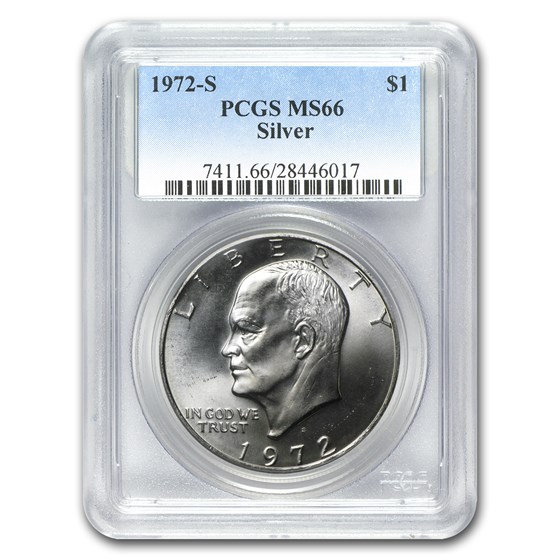 1972-S Silver Eisenhower Dollar MS-66 PCGS 1972-S Silver Eisenhower Dollar MS-66 PCGS
