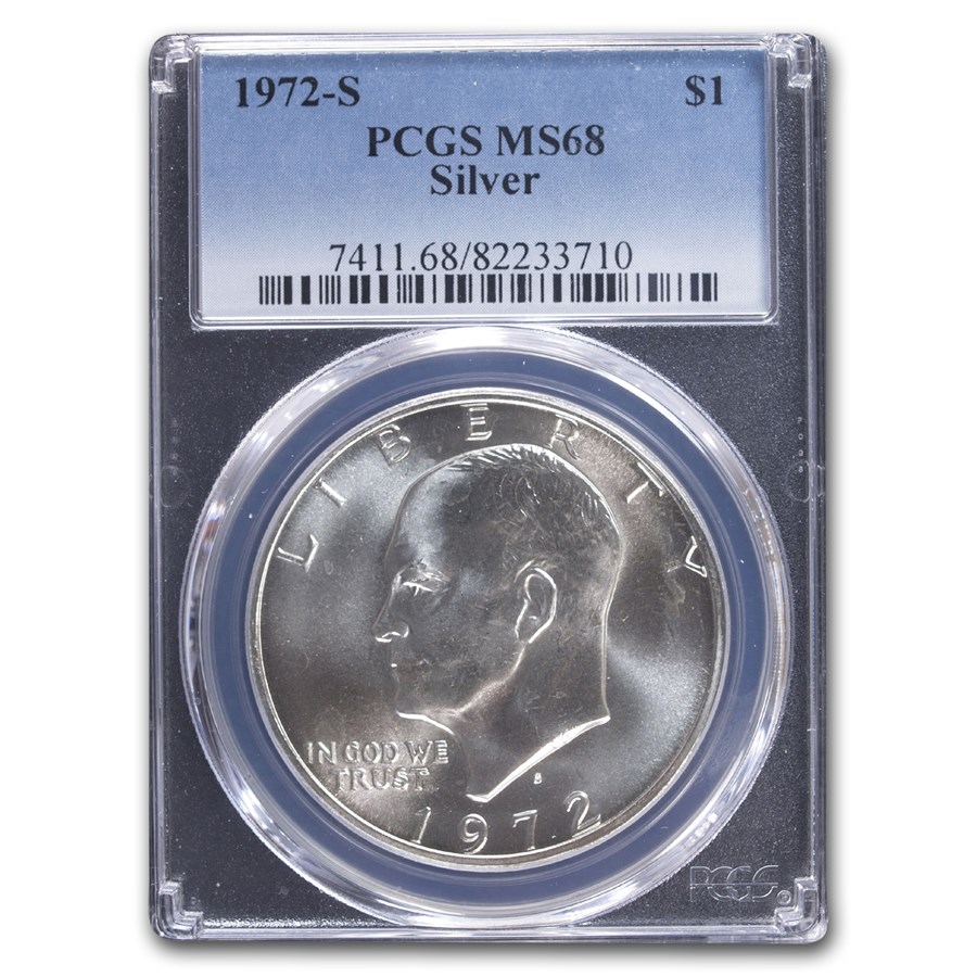 1972-S Silver Eisenhower Dollar MS-68 PCGS