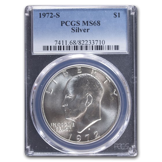1972-S Silver Eisenhower Dollar MS-68 PCGS 1972-S Silver Eisenhower Dollar MS-68 PCGS