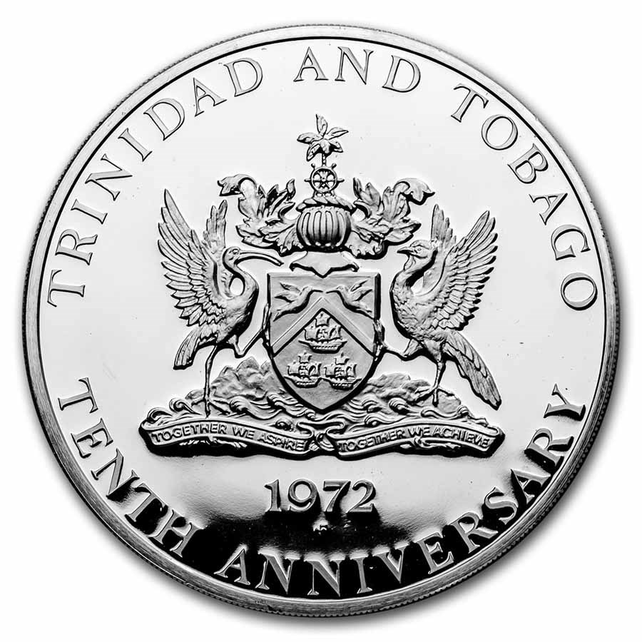 1972 Trinidad & Tobago Silver $10 Proof