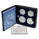 1973-1976 Canada 4-Coin Silver Montreal Olympics BU Set