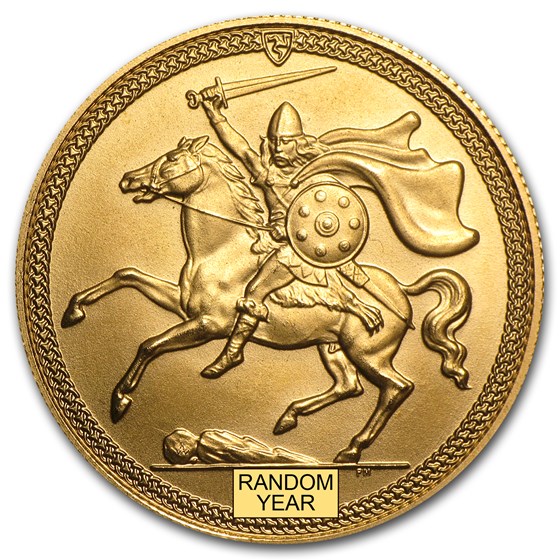 1973-82 Isle of Man Gold 2 Pound Sovereign BU (Random) 1973-82 Isle of Man Gold 2 Pound Sovereign BU (Random)