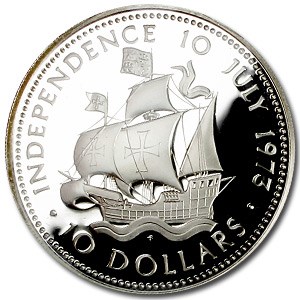 1973 Bahamas Silver $10 Independence Proof 1973 Bahamas Silver $10 Independence Proof