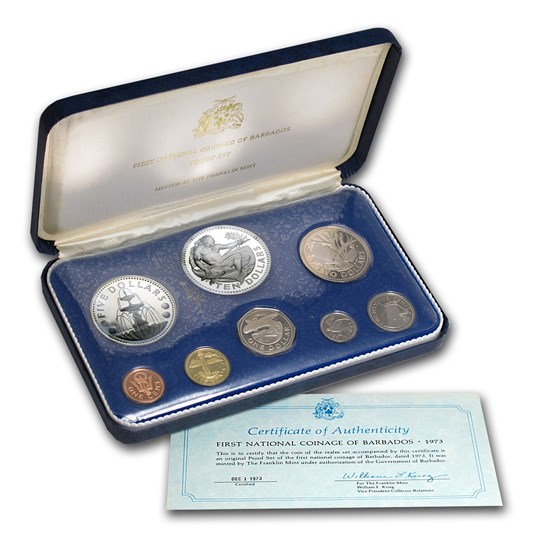 1973 Barbados 8-Coin Proof Set