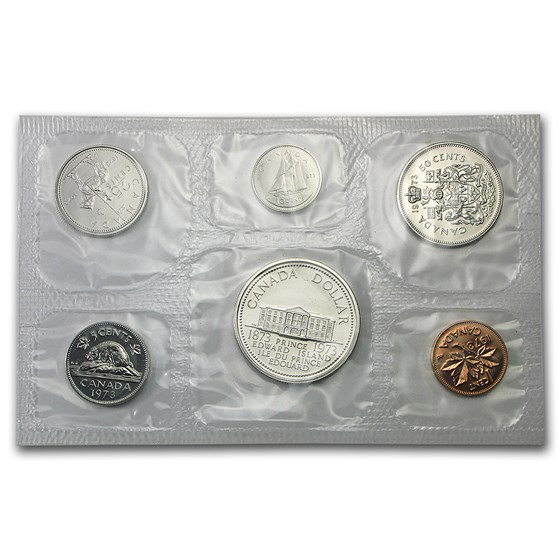1973 Canada Proof Like 6 Piece Coin Set 1973 Canada Proof Like 6 Piece Coin Set
