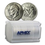 1973 Clad Eisenhower Dollar 20-Coin Roll BU