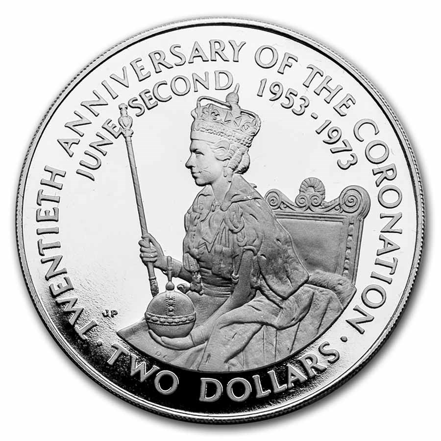 1973 Cook Islands Silver $2 Proof (w/Box & COA)