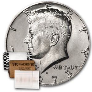 1973-D Kennedy Half Dollar 20-Coin Roll BU 1973-D Kennedy Half Dollar 20-Coin Roll BU