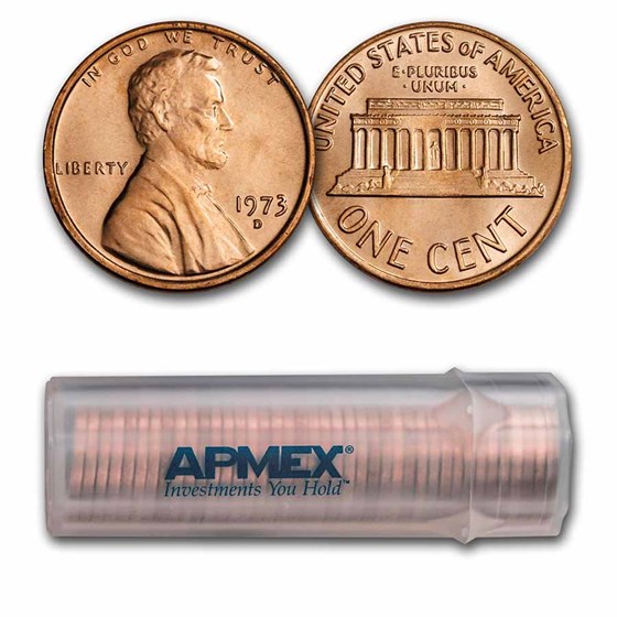 1973-D Lincoln Cent 50-Coin Roll BU 1973-D Lincoln Cent 50-Coin Roll BU