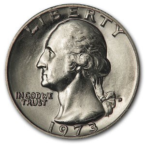 1973-D Washington Quarter BU 1973-D Washington Quarter BU