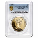 1973 Isle of Man Gold 5 Pounds PR-69 DCAM PCGS
