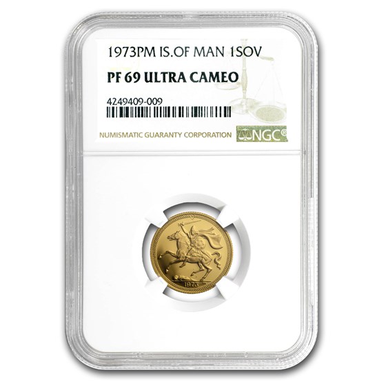 1973 Isle of Man Gold Sovereign PF-69 NGC 1973 Isle of Man Gold Sovereign PF-69 NGC