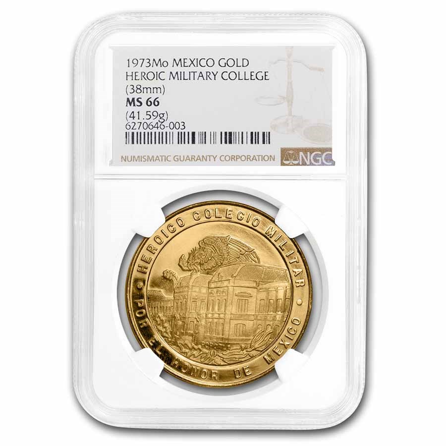 Buy 1973 Mo Mexico Gold Medal Heroic Military College MS-66 NGC | APMEX