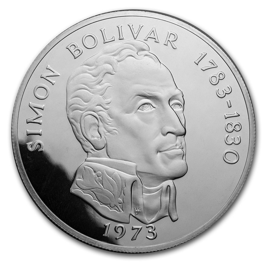 Buy 1973 Panama Silver 20 Balboas Simon Bolivar Prf | APMEX