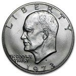 1973-S 40% Silver Eisenhower Dollar 20-Coin Roll BU