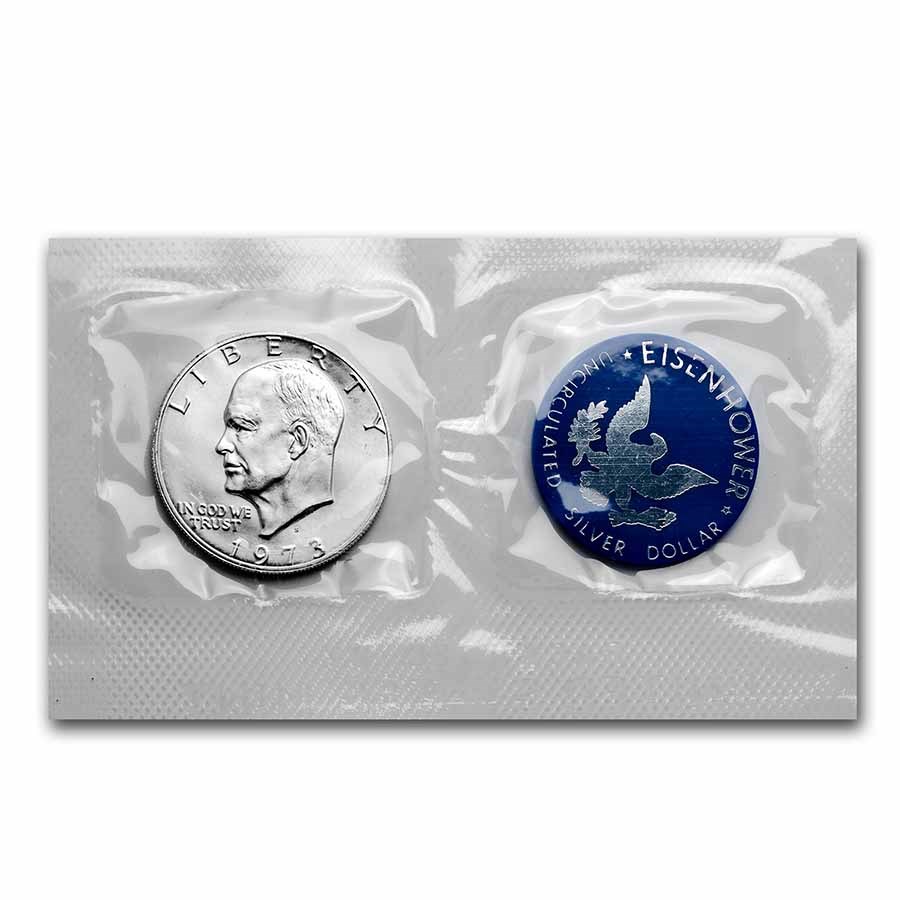 1973-S 40% Silver Eisenhower Dollar BU (Blue Mint Envelope)