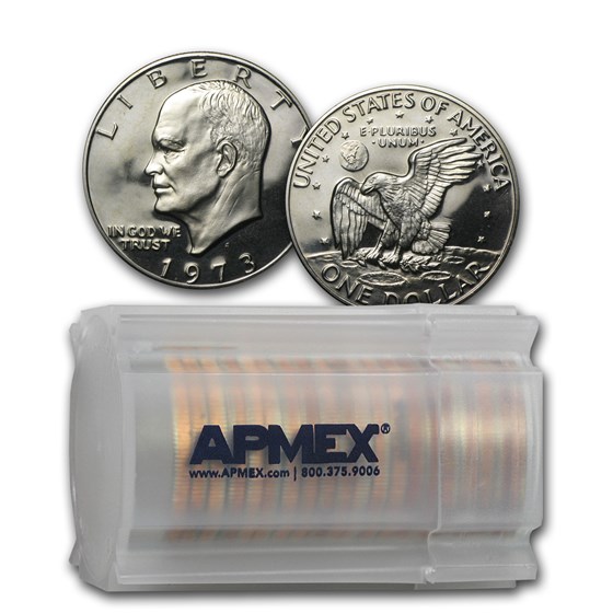 1973-S Clad Eisenhower Dollar 20-Coin Roll Gem Proof 1973-S Clad Eisenhower Dollar 20-Coin Roll Gem Proof