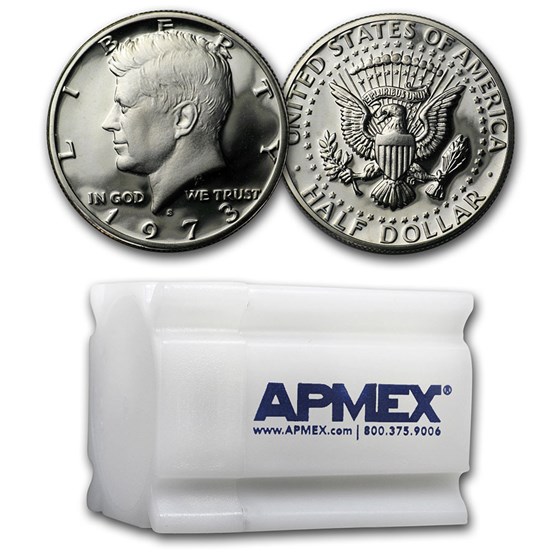 1973-S Kennedy Half Dollar 20-Coin Roll Gem Proof 1973-S Kennedy Half Dollar 20-Coin Roll Gem Proof