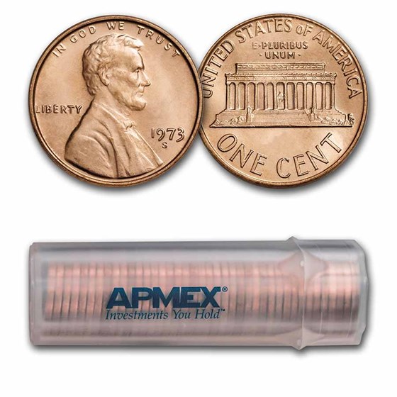 1973-S Lincoln Cent 50-Coin Roll BU 1973-S Lincoln Cent 50-Coin Roll BU