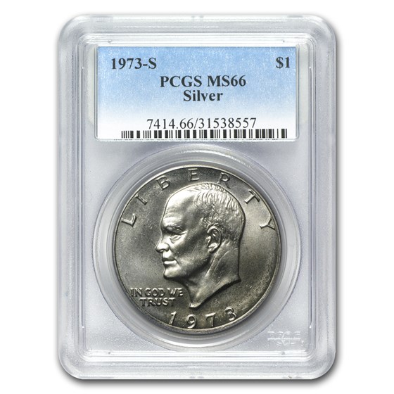 1973-S Silver Eisenhower Dollar MS-66 PCGS 1973-S Silver Eisenhower Dollar MS-66 PCGS