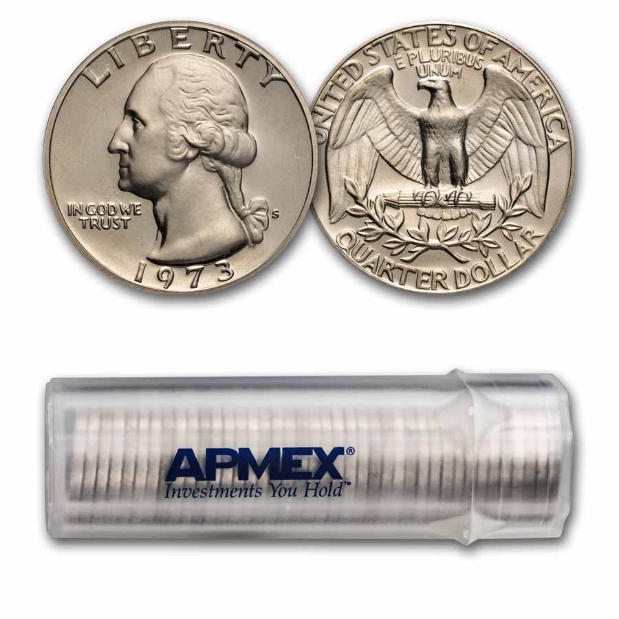 1973-S Washington Quarter 40-Coin Roll Proof