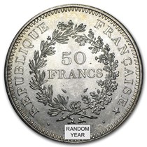 Buy 1974-1979 France Silver 50 Francs Hercules AU/BU | APMEX