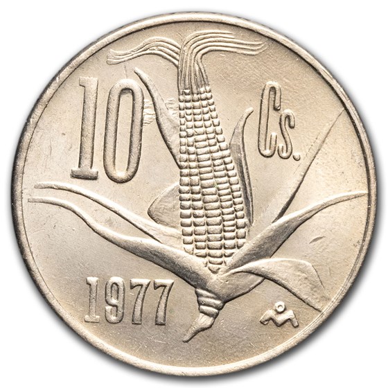 1974-1980 Mexico Copper-Nickel 10 Centavos BU 1974-1980 Mexico Copper-Nickel 10 Centavos BU