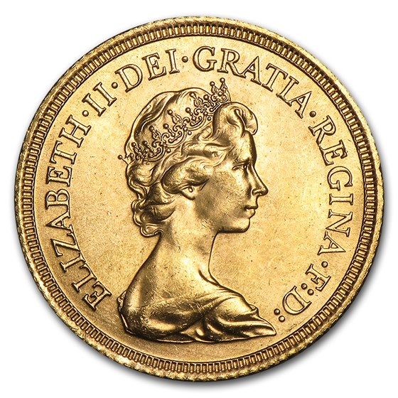 1974-1982 Great Britain Gold Sovereign Elizabeth II BU