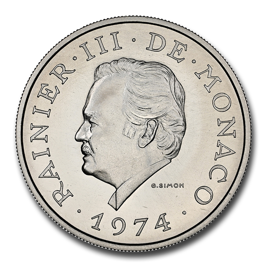 Buy 1974-(a) Monaco Platinum 2000 Francs Rainier III PF-68 NGC | APMEX