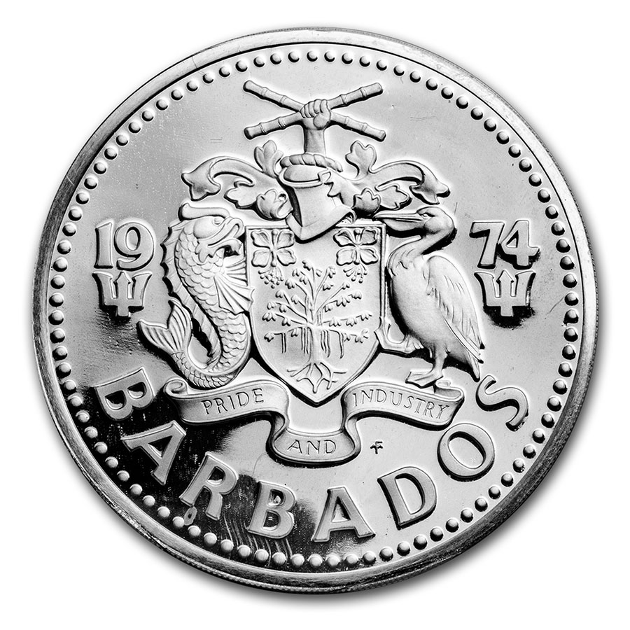 Buy 1974 Barbados Silver $10 Neptune Proof | APMEX