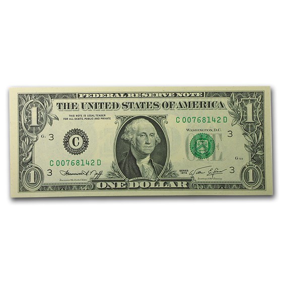 1974 (C-Philadelphia) $1.00 FRN CU (Fr#1908-C) 1974 (C-Philadelphia) $1.00 FRN CU (Fr#1908-C)