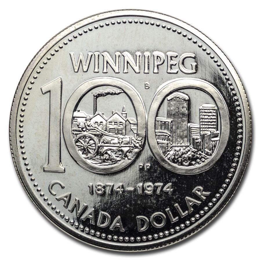 1974 Canada Nickel Dollar Winnipeg Centennial BU