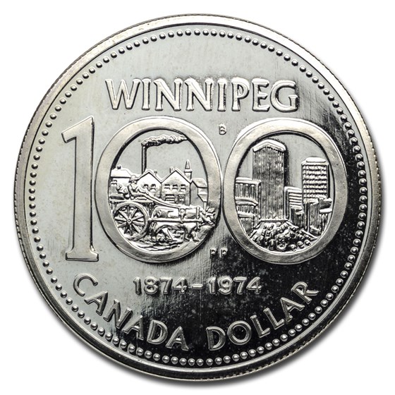 1974 Canada Nickel Dollar Winnipeg Centennial BU 1974 Canada Nickel Dollar Winnipeg Centennial BU