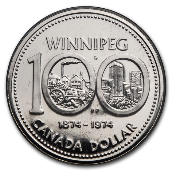 1974 Canada Silver Dollar Specimen (Centennial of Winnipeg w/OGP) 1974 Canada Silver Dollar Specimen (Centennial of Winnipeg w/OGP)