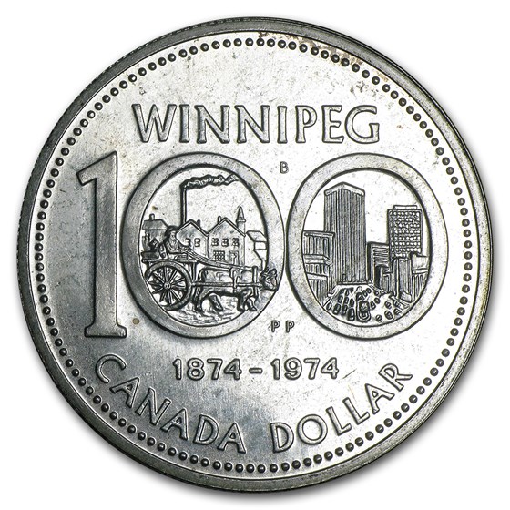 1974 Canada Silver Dollar Specimen (Centennial of Winnipeg) 1974 Canada Silver Dollar Specimen (Centennial of Winnipeg)