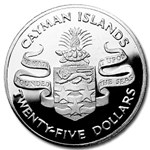 1974 Cayman Islands Silver $25 Proof