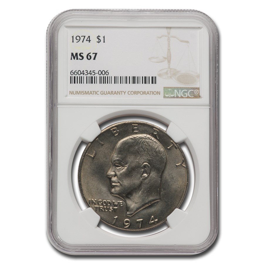 1974 Clad Eisenhower Dollar MS-67 NGC