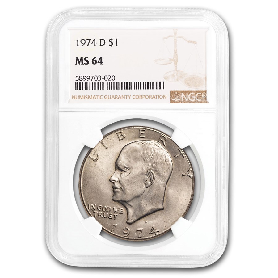 1974-D Clad Eisenhower Dollar MS-64 NGC