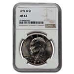 1974-D Clad Eisenhower Dollar MS-67 NGC