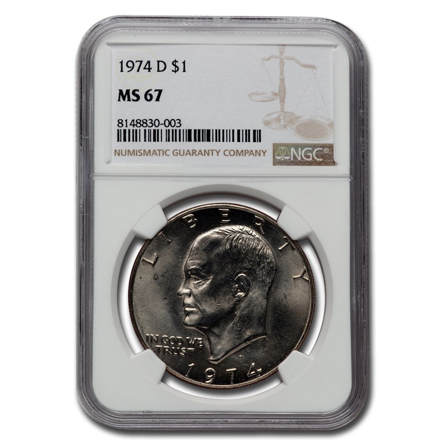 1974-D Clad Eisenhower Dollar MS-67 NGC