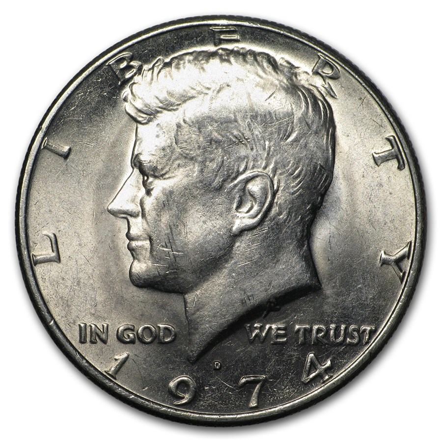 1974-D Kennedy Half Dollar BU (Double Die Obv)