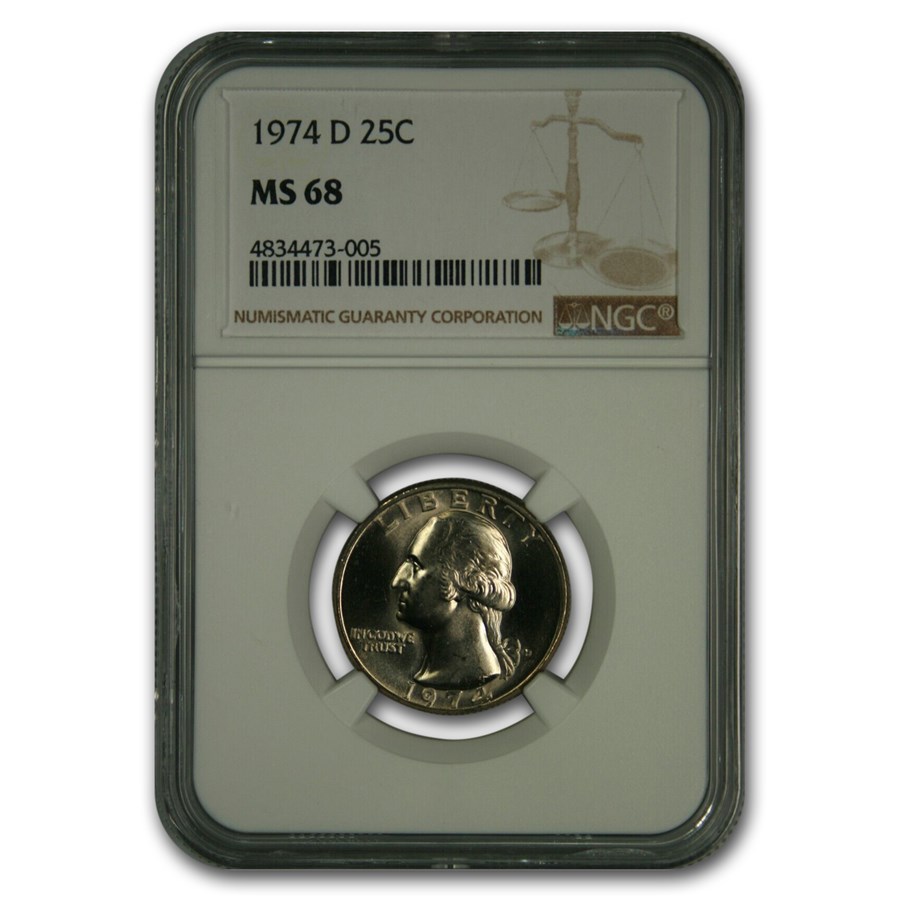 1974-D Washington Quarter MS-68 NGC